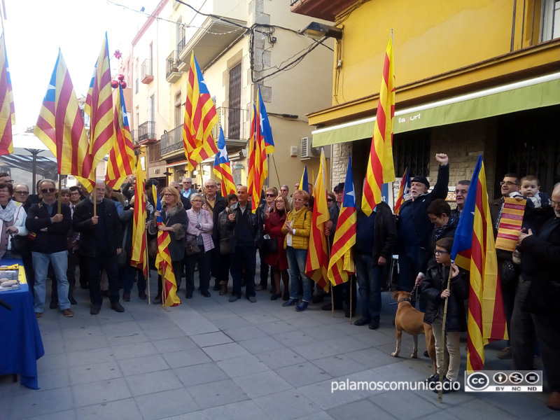 Acte reivindicatiu de l'ANC a favor de Carme Forcadell, el passat desembre a Palamós.