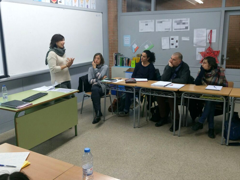 Primera de les sessions formatives pel professorat de secundària. (Foto: Ajuntament de Palamós).