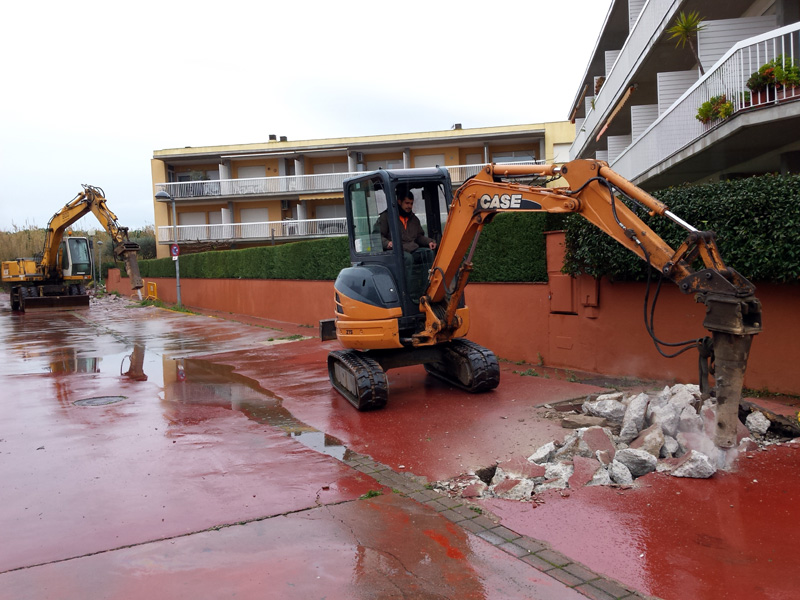 Està previst que les obres del carrer dels Huguets durin uns dos mesos. (Foto: Ajuntament de Palamós).