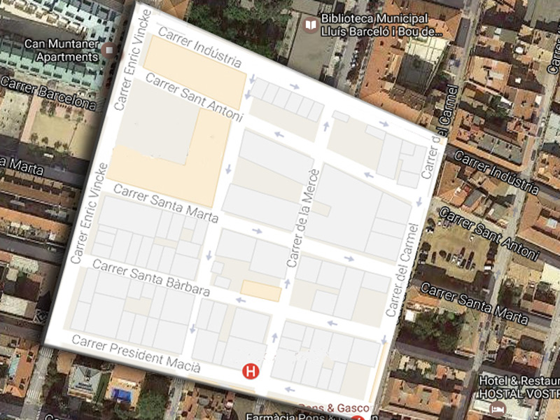 Mapa del sector on s'actuarà. (Foto: Google).