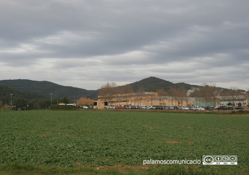 Zona de La Pietat, amb la fàbrica Hutchinson al fons, on l'Ajuntament proposa ubicar el nou sòl industrial.
