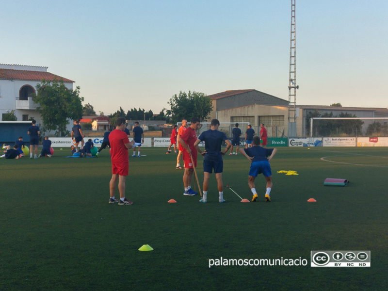 Entrenament del Palamós CF. 