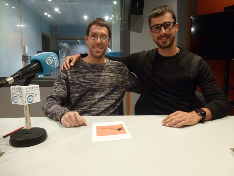 Jordi Rodríguez i Marc Pablo, del Club de Rem Palamós, a l'espai 'Taula Esportiva'.