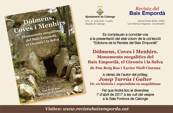 La presentació es farà a la sala Fontova de Calonge.