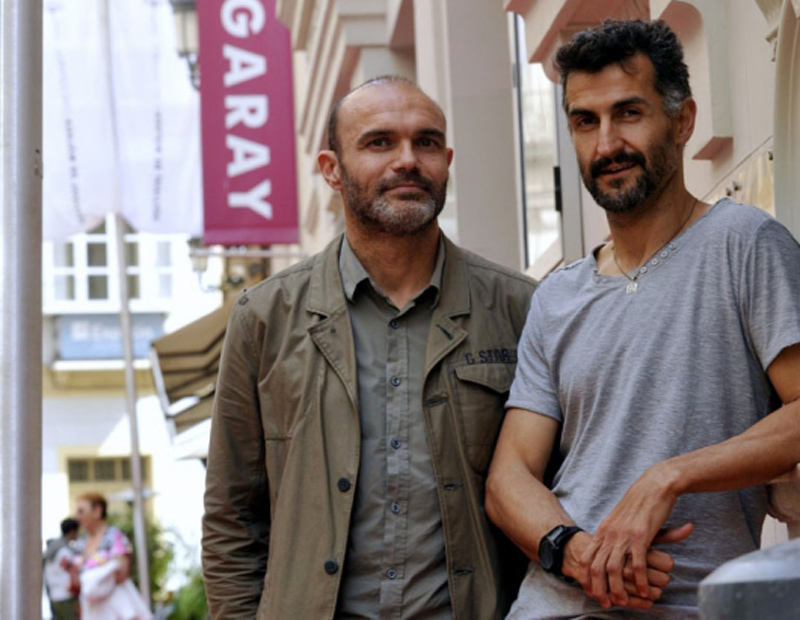 El realitzador palamosí Josep Serra i el productor cinematogràfic Ibon Cormenzana.