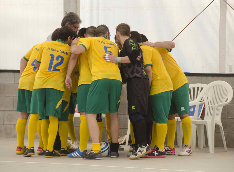 Els jugadors del Vall-llobrega durant un partit.