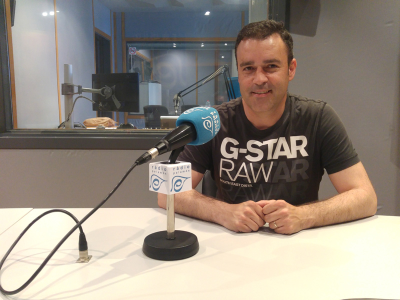 Vicenç Fernández a l'espai de Ràdio Palamós 'Taula Esportiva'.