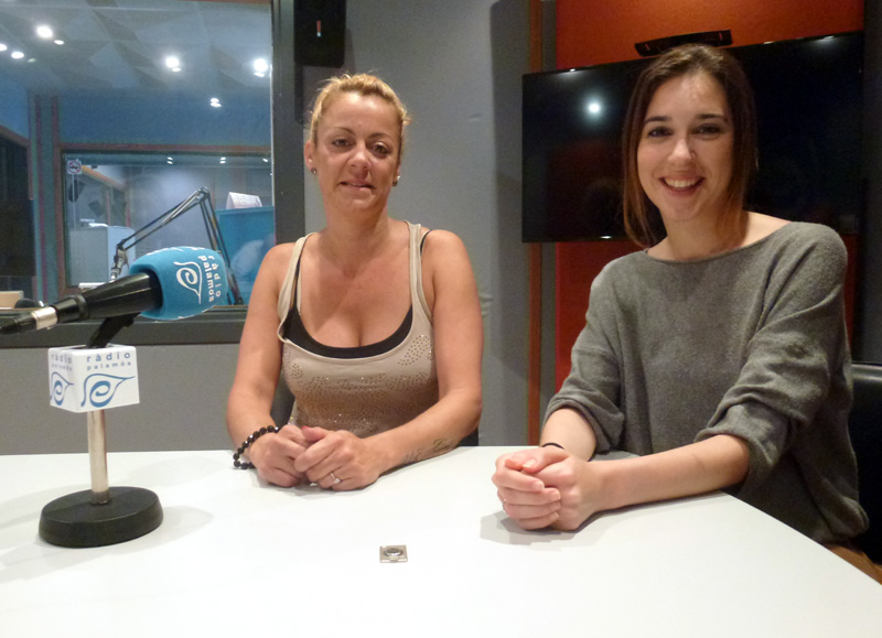 Jèssica Molano i Elisabet Aguilar, representació palamosina a 'Pàtria'.