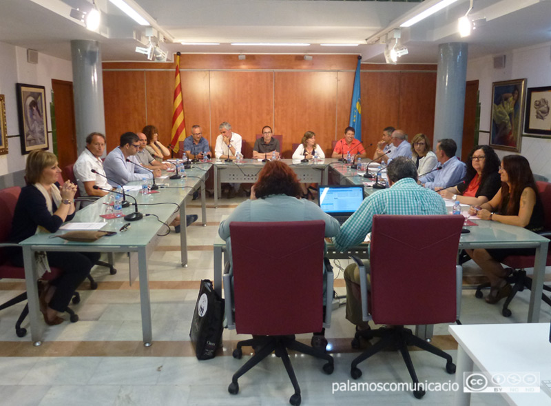 El Ple de l'Ajuntament de Palamós, reunit ahir al vespre.