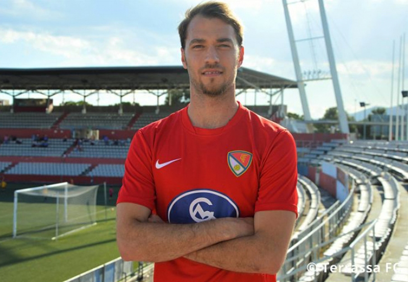 Fran Ochoa és, de moment, l'últim fitxatge del Palamós CF. (Foto: Terrassa FC).