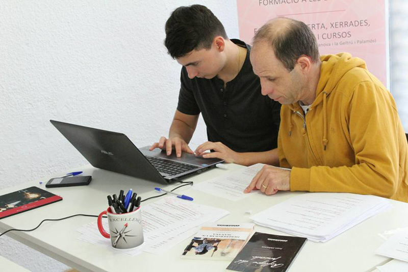 Joan Aldavert amb el couch Màrius Pla, que farà de la presentació.