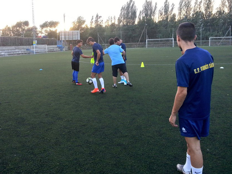 Un entrenament del juvenil A del Palamós CF.