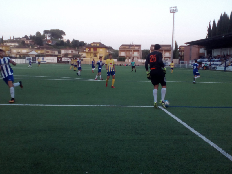 El Banyoles i el Palamós CF es van enfrontar ahir. (Foto: Twitter Futbol Pla Estany).