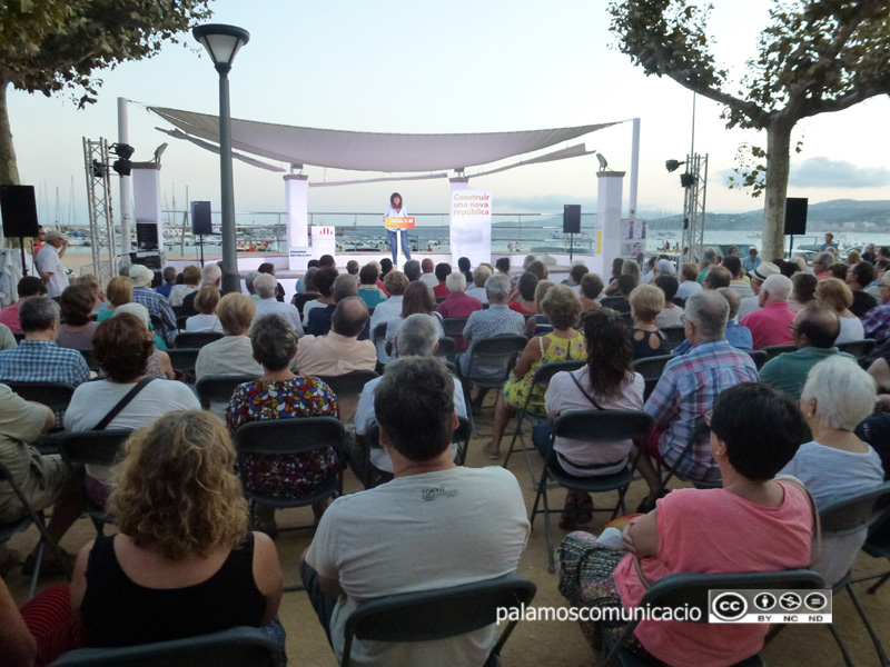 Aspecte de l'acte d'ERC, ahir al passeig del Mar.