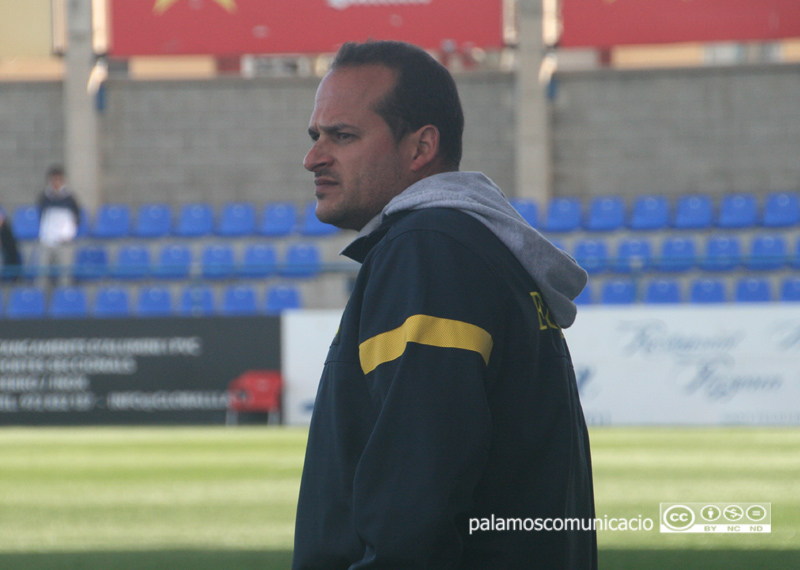 Joan Mármol quan era entrenador del Palamós CF.