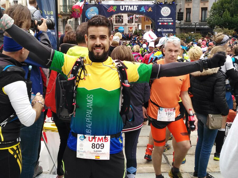 Loren Aguado a l'Ultratrail del Montblanc. (Foto: Club Alpí Palamós).