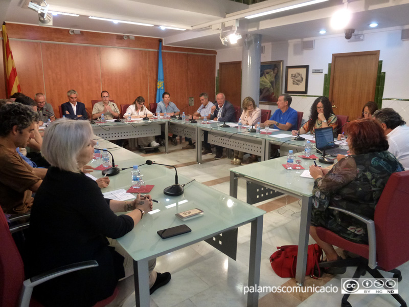 Una imatge del Ple de l'Ajuntament de Palamós, ahir al vespre.