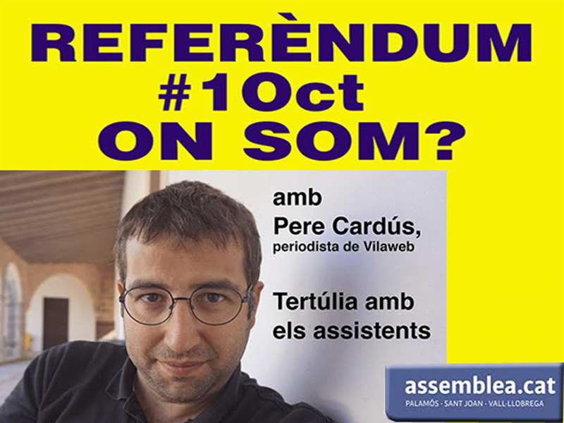 Cartell promocional de l'acte de l'ANC a Palamós.