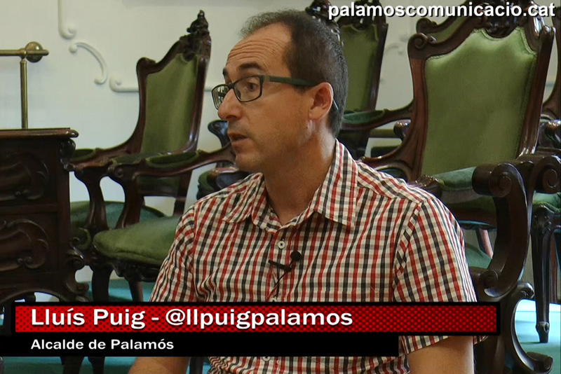 Lluís Puig, avui durant l'entrevista concedida a Ràdio Palamós.