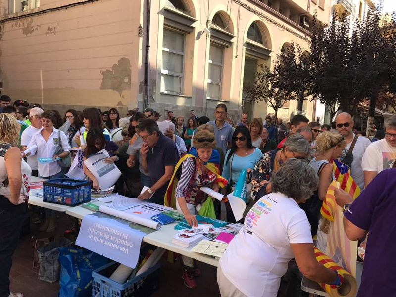 Taula informativa de l'ANC, en una imatge d'arxiu. (Foto: ANC).