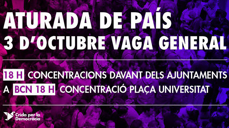 Les concentracions es duran a terme a les 6 de la tarda davant dels ajuntaments de les capitals de comarca.