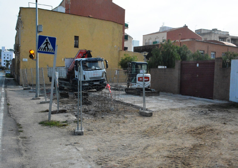 Obres a l'avinguda de Catalunya, a Sant Antoni. (Foto: Ajuntament de Calonge i Sant Antoni).