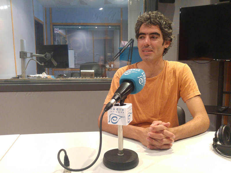 Joan Bohigas, regidor de la CUP a l'Ajuntament de Palamós, ahir a l'espai 'Preguntes'.