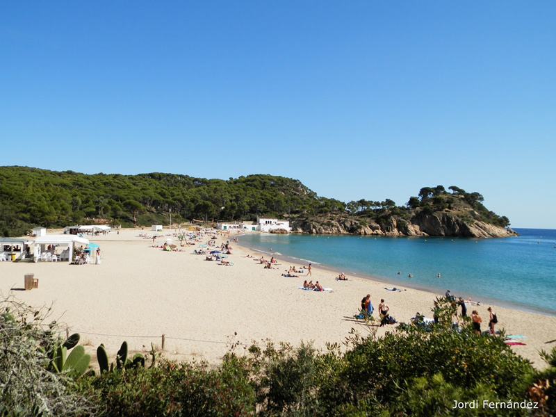 Dia de sol a la platja de Castell, el passat divendres. (Foto: Manel Cerdà).