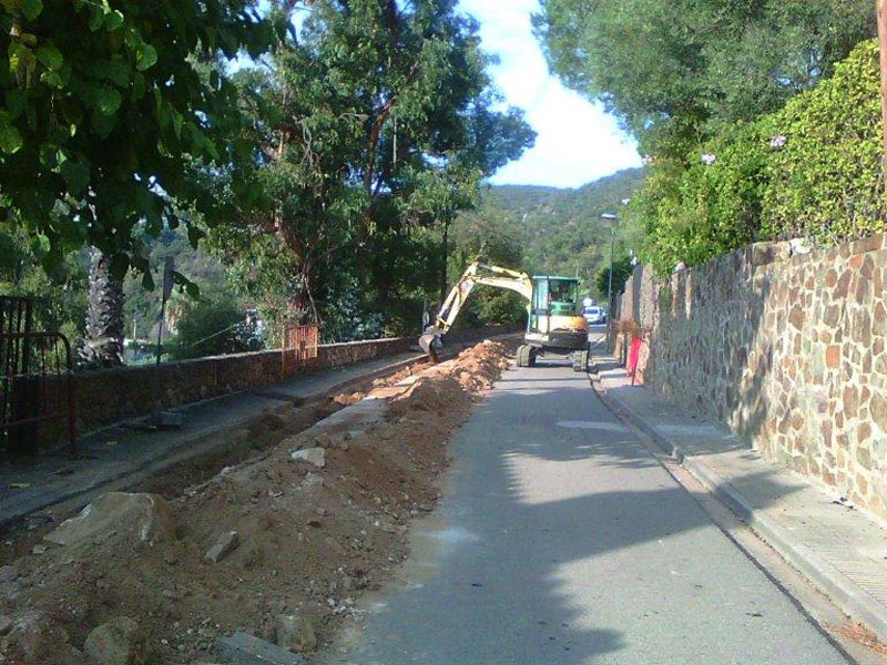 Les obres es fan a la zona del Mas Ambrós. (Foto: Ajuntament de Calonge i Sant Antoni).