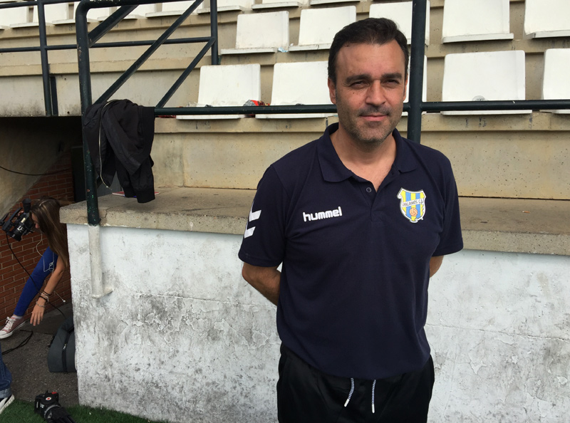 Vicenç Fernández, entrenador del Palamós CF. (Foto: Ramon Ribas).