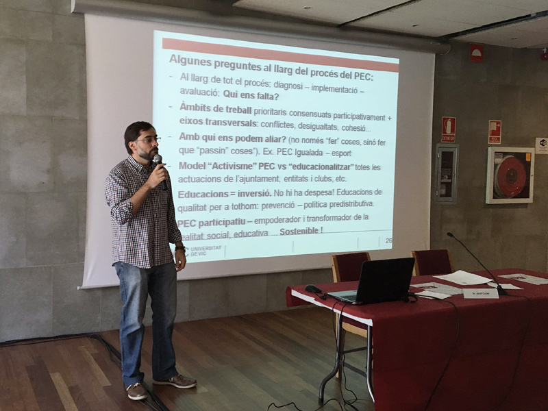 L'educador social i sociòleg, Jordi Collet, farà una conferència demà a la tarda. (Foto: @josepcolomer).