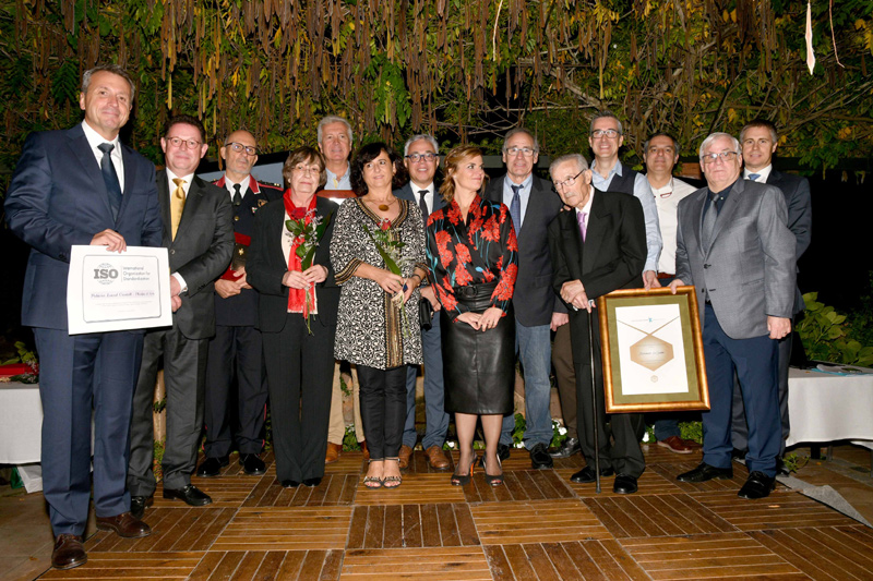 Els premiats a la gala del Gremi d'Hostaleria, ahir al Mas de Torrent.