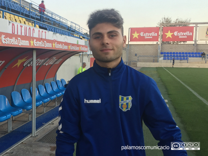 Nordine Dahmani, jove porter del Palamós CF.