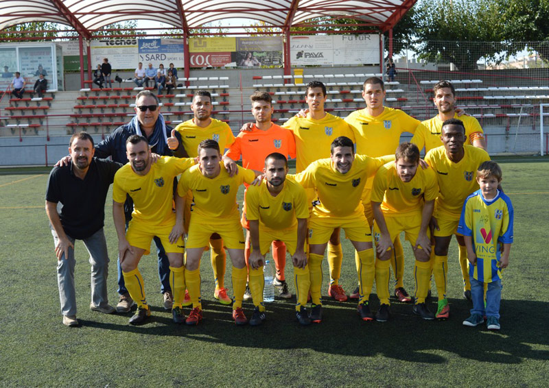 Onze del Palamós que es va enfrontar dimecres al Vilassar. (Foto: S. Cortés).