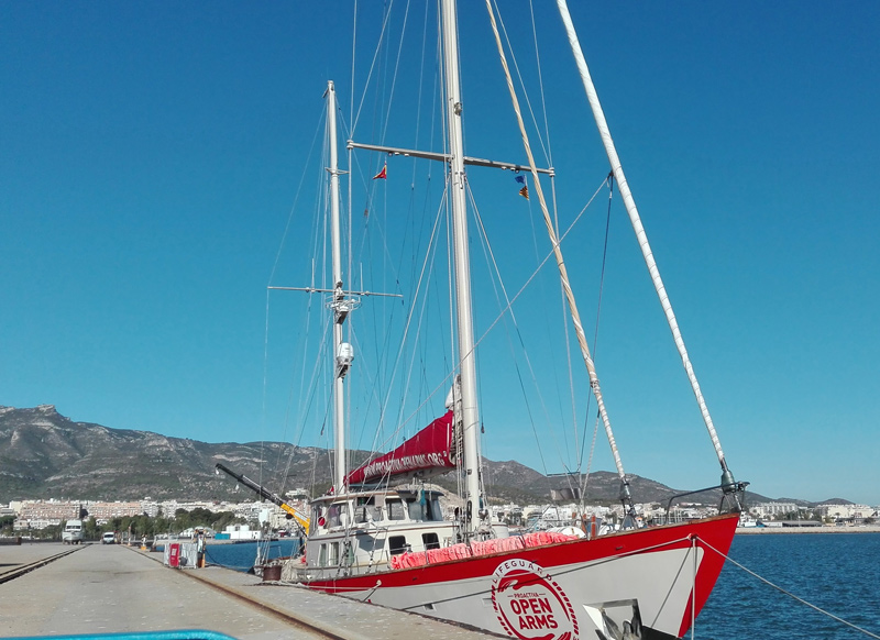 El vaixell Astral, de Proactiva Open Arms, visitarà Palamós al desembre. (Foto: Ports de la Generalitat).