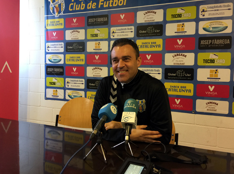Vicenç Fernández, ahir a la sala de premsa del Palamós-Costa Brava.