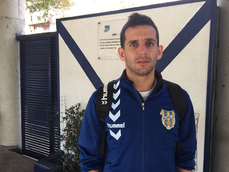El jugador del Palamós CF, Marc Vilà. (Foto: Ramon Ribas)