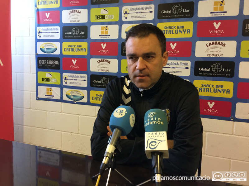 Vicenç Fernández, ahir a la sala de premsa de l'Estadi Municipal.