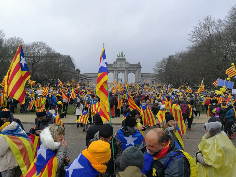 Segons la policia belga, 45.000 persones s'han manifestat a Brussel·les. (Foto. Alfons Bartolomé).