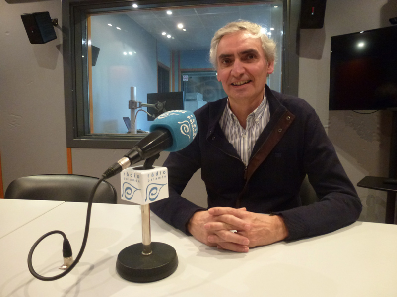 Jordi Pallí, ahir a l'espai de Ràdio Palamós 'Preguntes'.