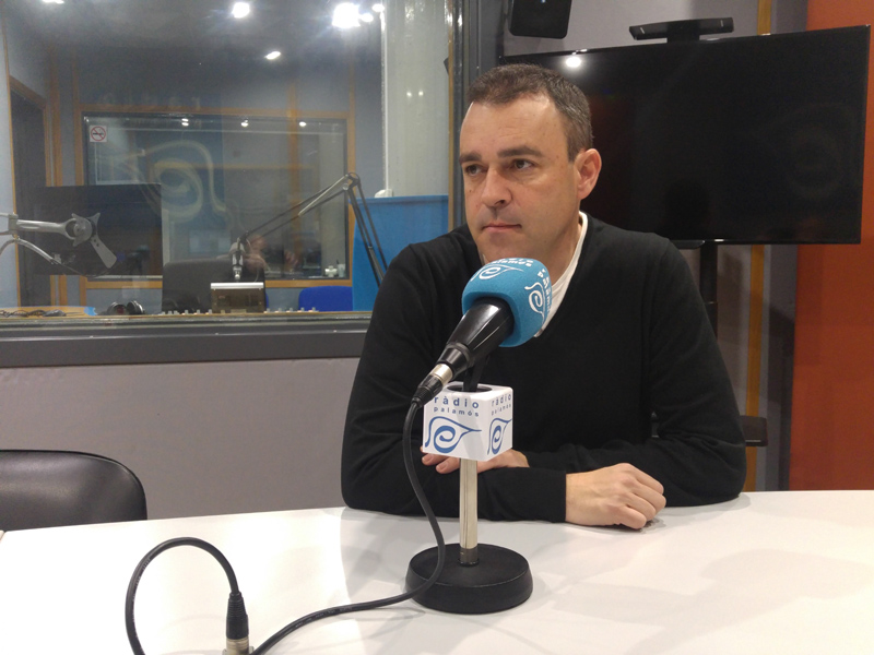 Vicenç Fernández a l'espai de Ràdio Palamós 'Taula Esportiva'.