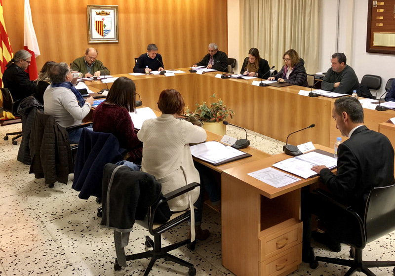 Ple de l'Ametlla on s'ha aprovat l'acord d'agermanament. Foto Ajuntament Ametlla de Mar
