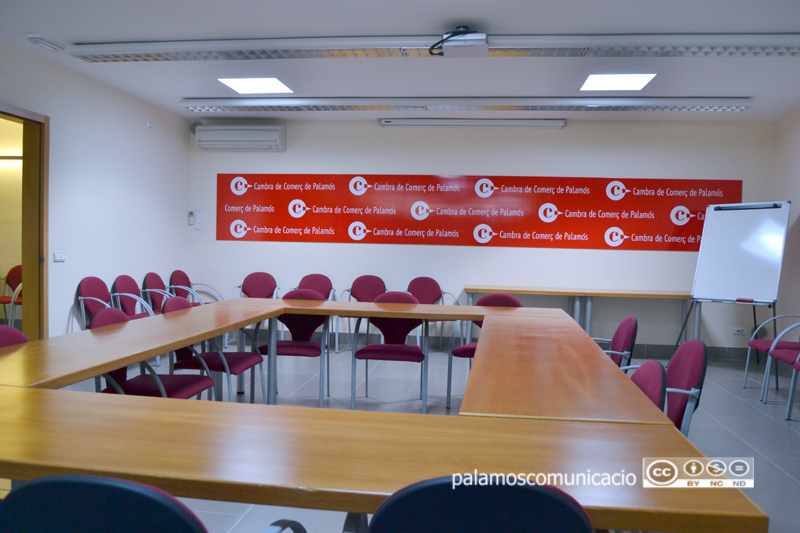 Seu de la Cambra de Comerç de Palamós, a les galeries Carme del carrer de Dídac Garrell. 