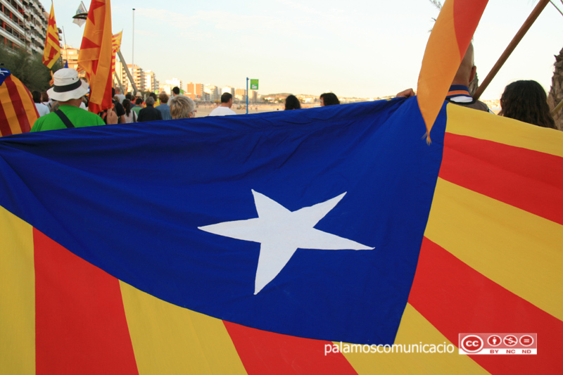 Imatge d'arxiu d'una manifestació independentista al passeig de Sant Antoni, l'any 2012.