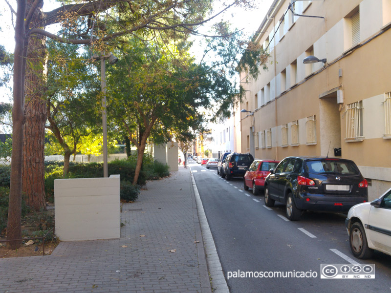 Aquest sector del carrer de la Indústria és un dels que es reurbanitzarà.