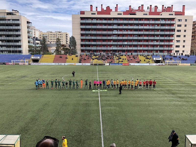 El Palamós ha tret un bon punt en la seva visita al Narcís Sala. (Foto: Joan Pau Pérez).