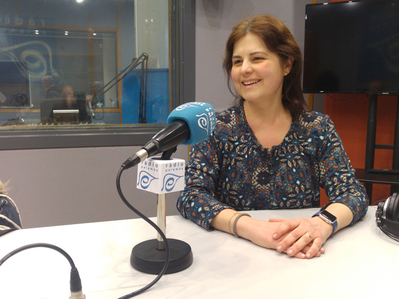 Mercè Vilà, a l'espai de Ràdio Palamós, 'L'Entrevista'.