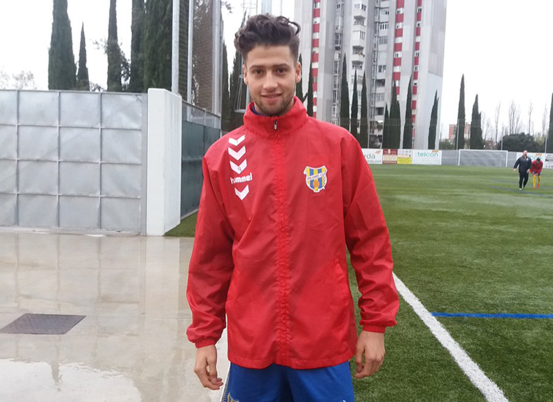 El juvenil Ayoub Borbata va debutar aquest diumenge passat amb el Palamós CF. (Foto: S. Cortés).