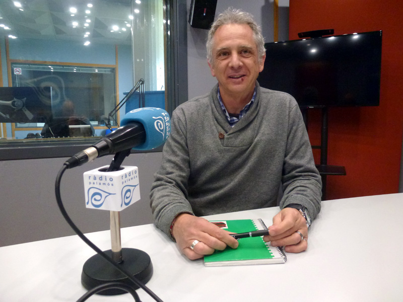 L'organitzador de les Kàrting Series, Quim Grañén, a l'espai de Ràdio Palamós 'Taula esportiva'.
