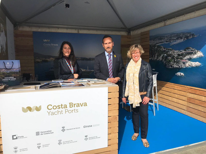 Estand de Costa Brava Yacht Ports a la fira de Barcelona. (Foto: Ports de la Generalitat).